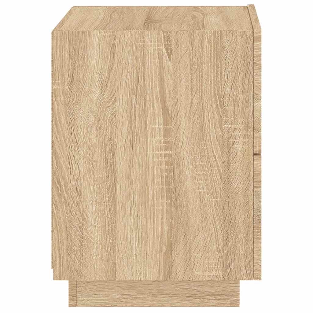 Nachttisch mit LED-Leuchten Sonoma Eiche Holzwerkstoff